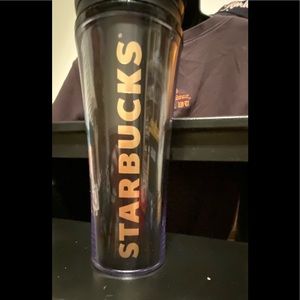 Starbucks 2015 Black Gold Acrylic Tumbler NWOT16oz